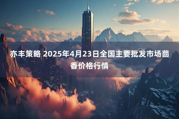 亦丰策略 2025年4月23日全国主要批发市场茴香价格行情