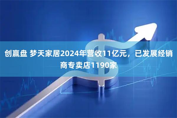 创赢盘 梦天家居2024年营收11亿元，已发展经销商专卖店1190家